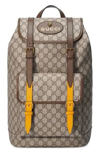 gucci backpack with yellow straps|Gucci small backpack price.